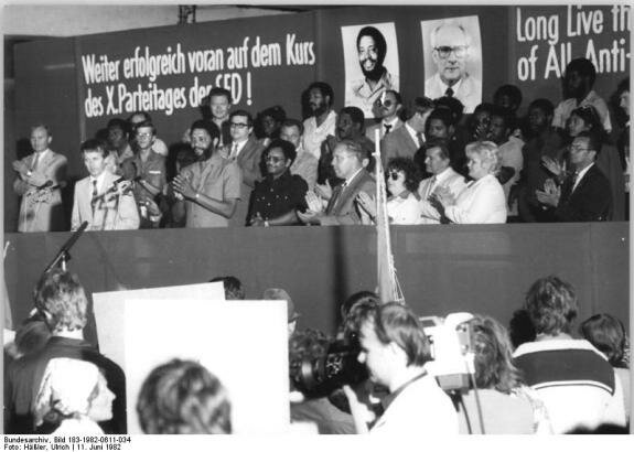Морис Бишоп во время официального визита в ГДР. Фото: 11 июня 1982 г.