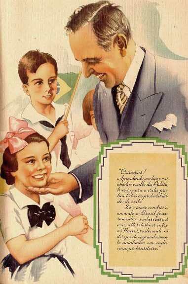 Варгас на плакате, пропагандирующем «Новое государство». 1938 г.